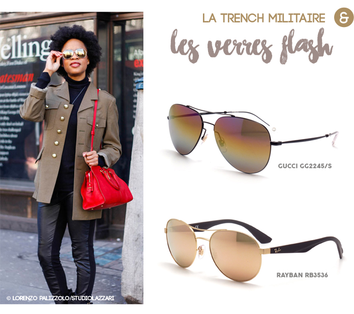 FWL look militar gafas de sol lentes flash
