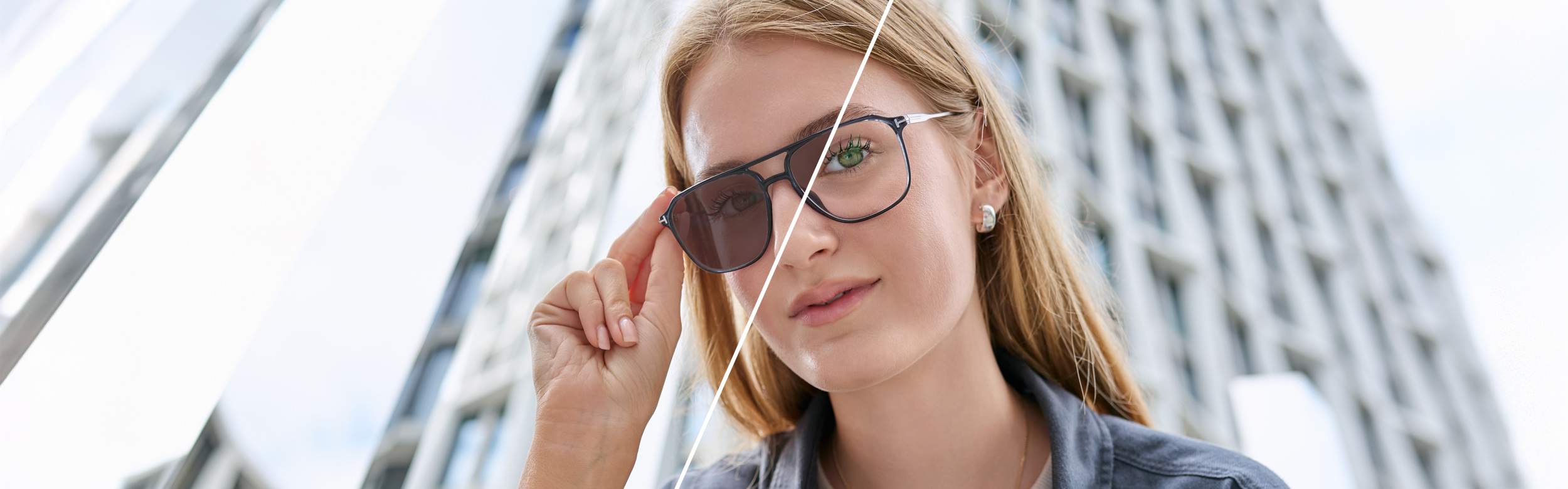 Selección de gafas con lentes fotocromáticas en Visiofactory