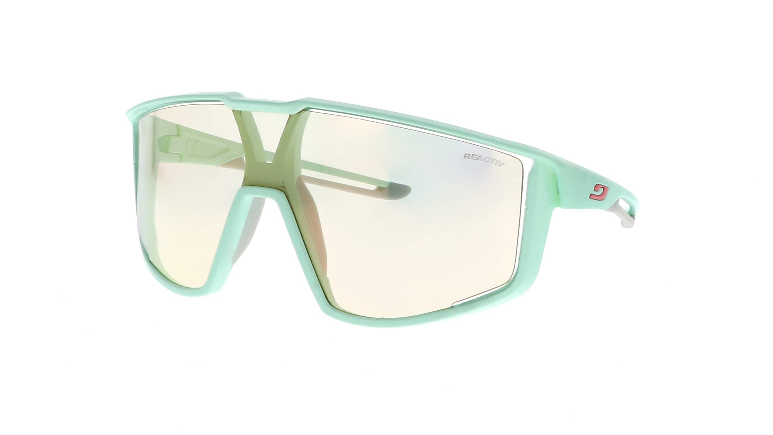 Julbo Fury verde mate con lentes Reactiv fotocromáticas para ciclismo y trail