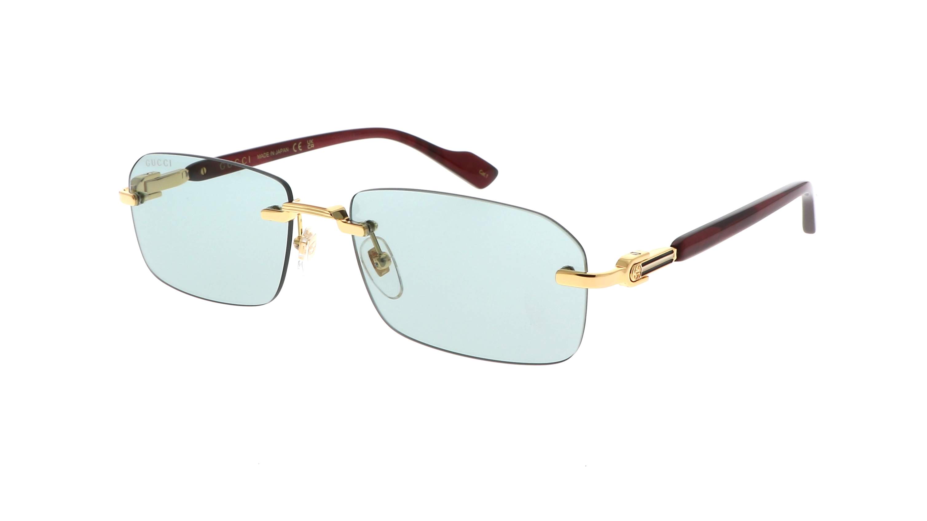 Gucci GG1221S 003 con lentes azul claro, minimalismo chic