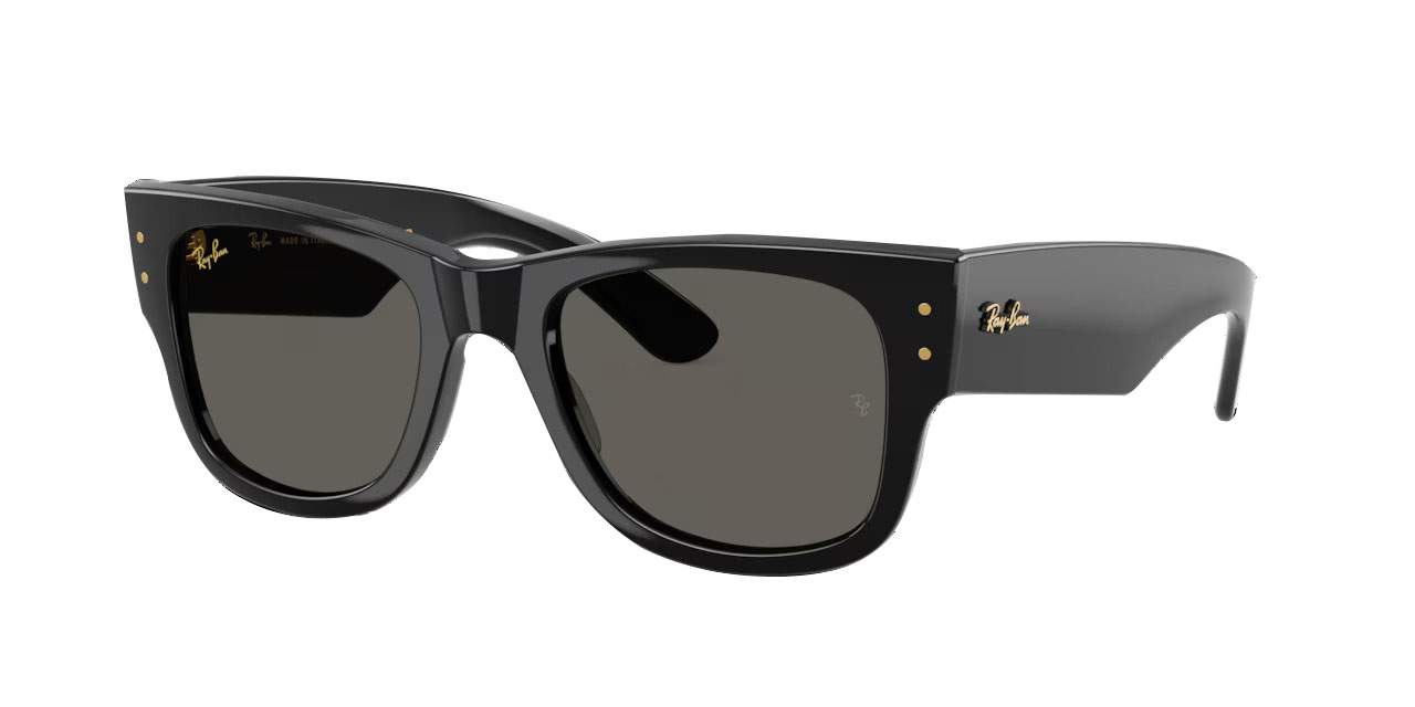 Ray-Ban Mega Wayfarer ASAP Rocky RB0840S 6826/J5 — montura negra mate, estilo blacked-out