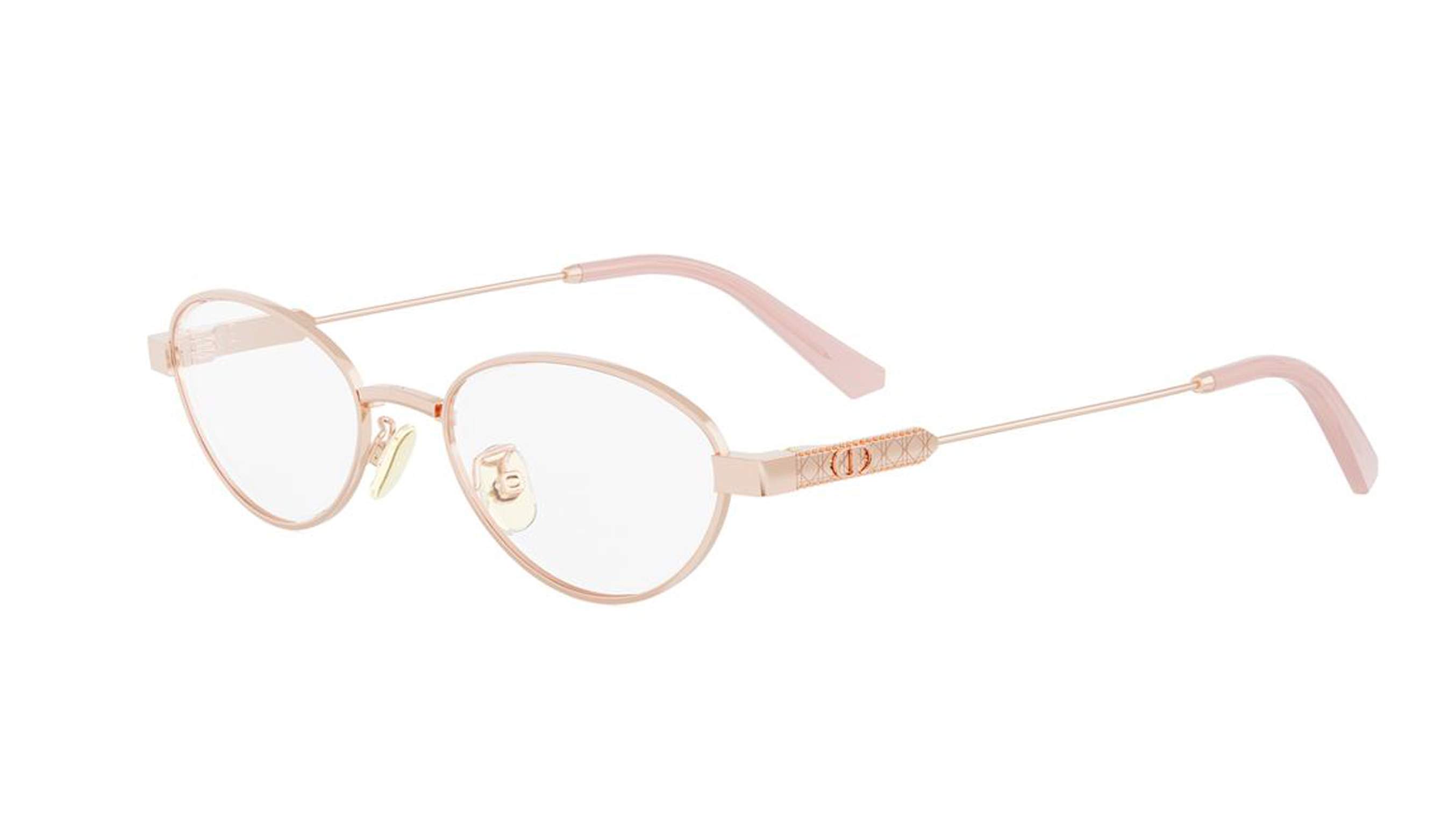Dior CannageO B3U E000 51-19 — gafas de vista roségold con motivo Cannage